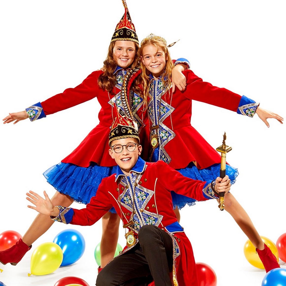2023<br/>Jeugdprins Tiebe,<br/>Jeugdprinses Jaleesa,<br/>Jeugdadjudante Mette