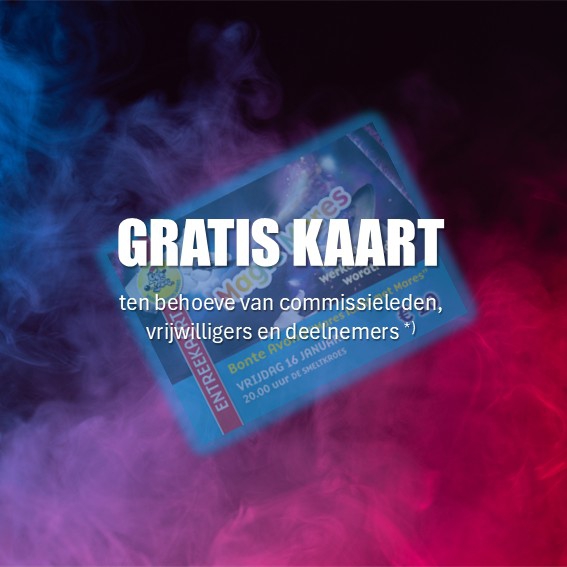 Bonte Avond 'Mares lacht met Mares' - gratis kaart *) 